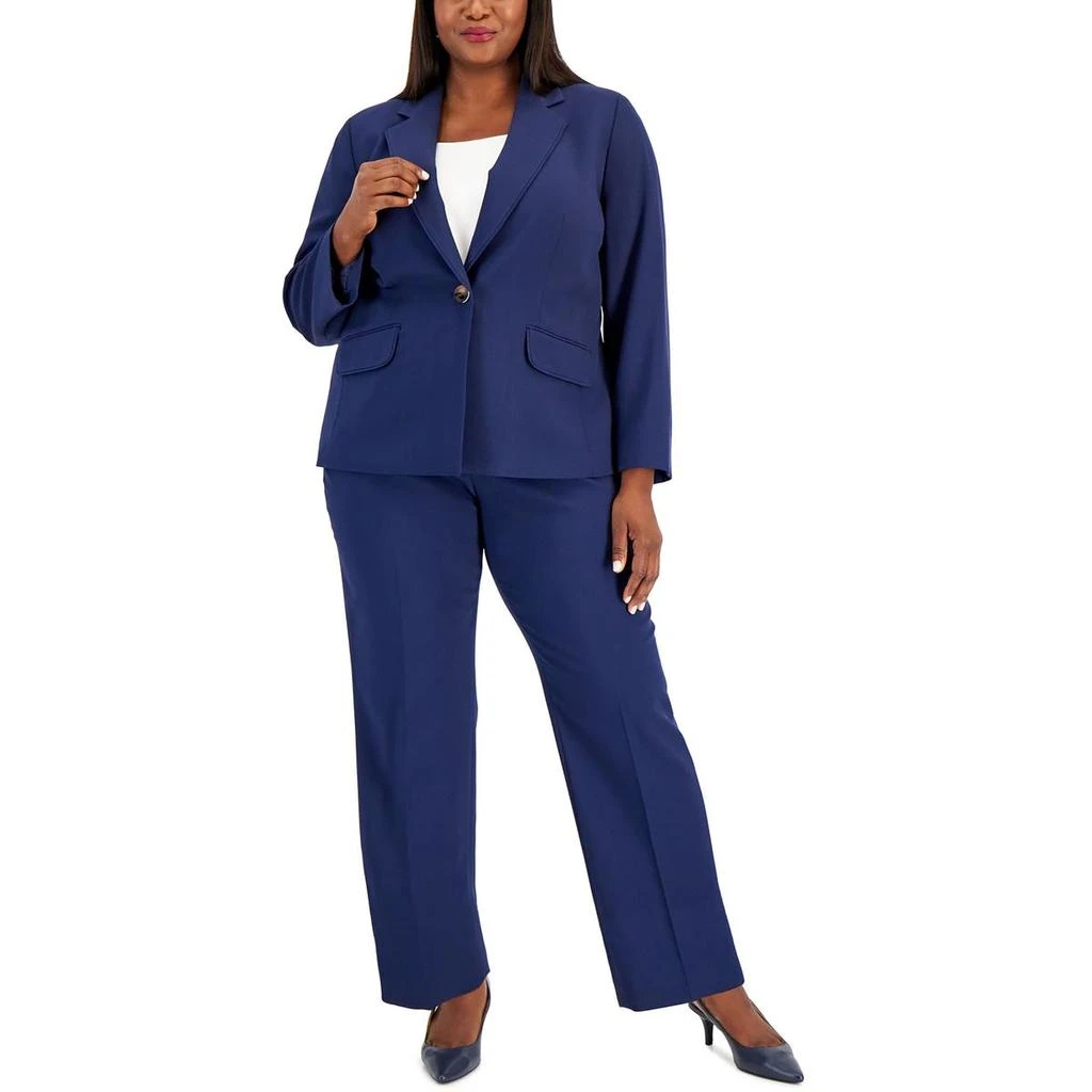 Le Suit Plus Womens Suit Separate Office One-Button Blazer 5