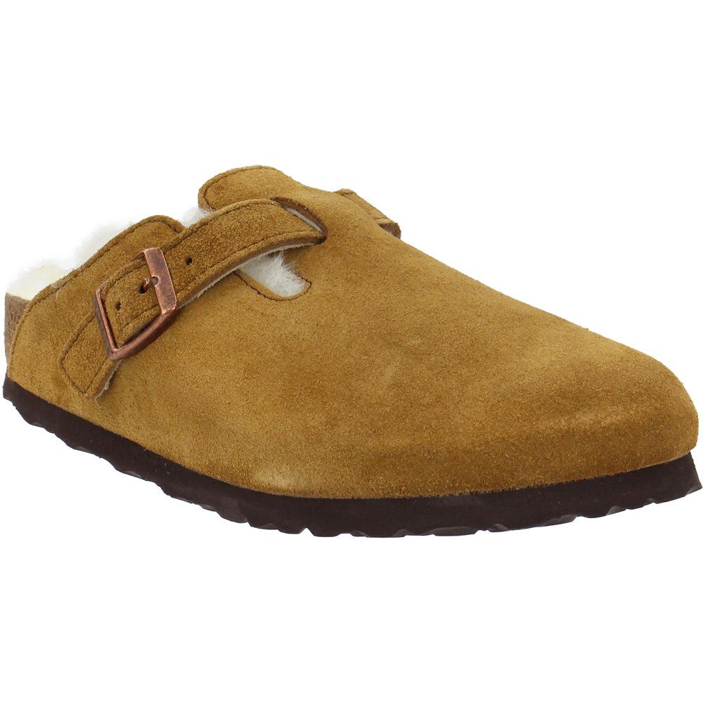 Birkenstock Boston Suede Shearling Clogs