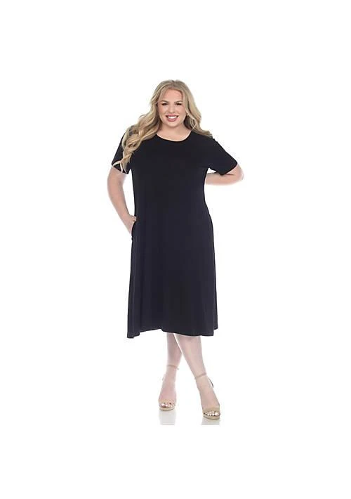 White Mark Mark Sleeveless Tiered Chambray Midi Dress 1