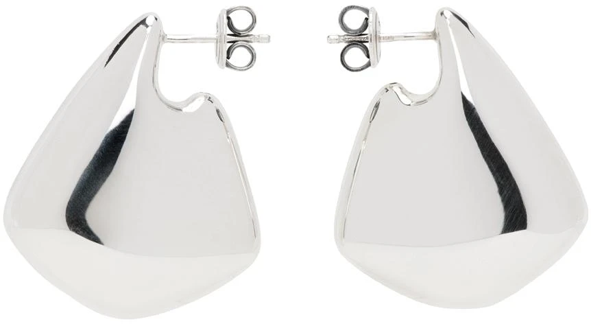 Bottega Veneta Silver Small Fin Earrings