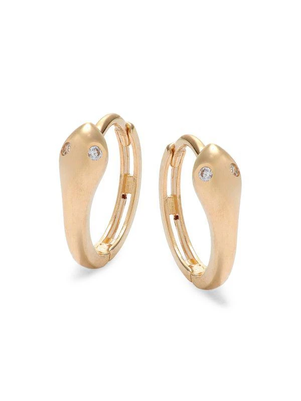 Saks Fifth Avenue 14K Yellow Gold & Cubic Zirconia Drop Earrings 1