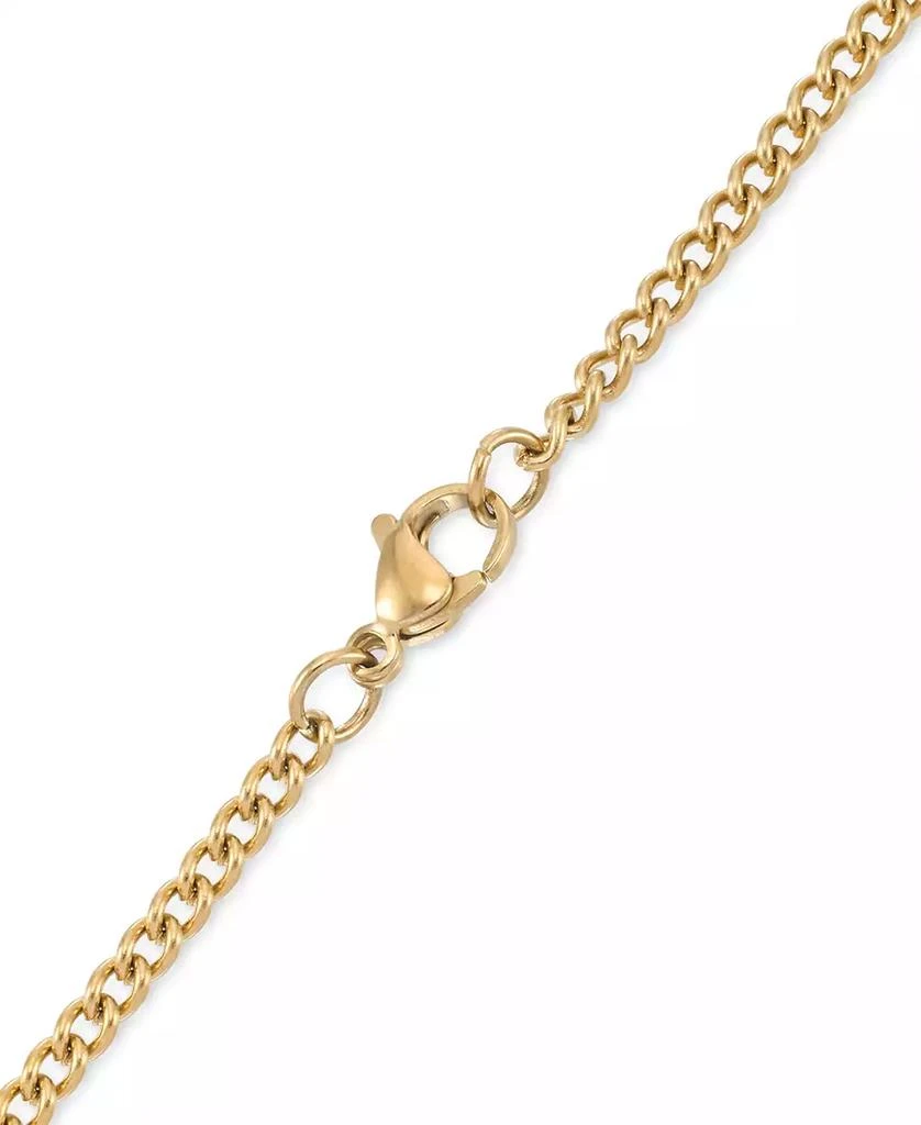 LEGACY for MEN by Simone I. Smith Black Carbon Fiber Cross 24" Pendant Necklace in Gold-Tone Ion-Plated Stainless Steel 2