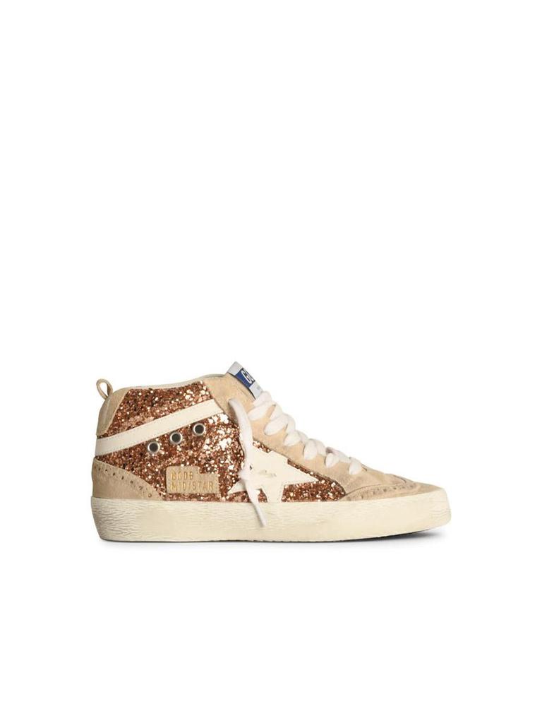 Golden Goose Golden Goose 'Mid Star' Pink Leather Sneakers