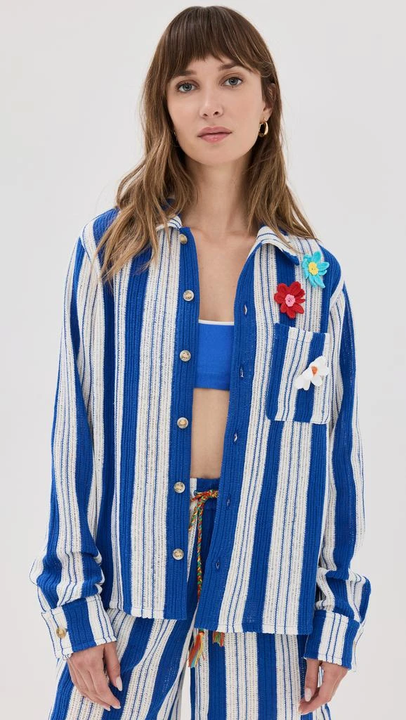 MIRA MIKATI Crochet Flower Long Sleeved Shirt 1