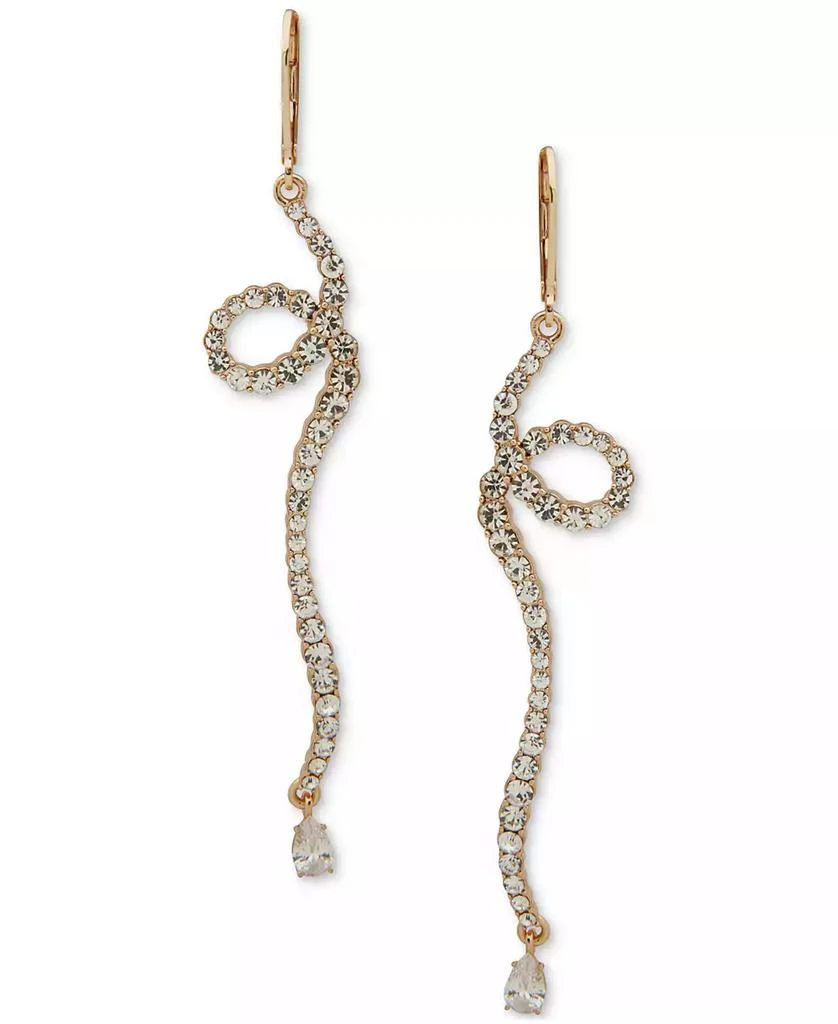 Emily in Paris Gold-Tone Crystal
Pavé Looped Bar Linear Drop Earrings