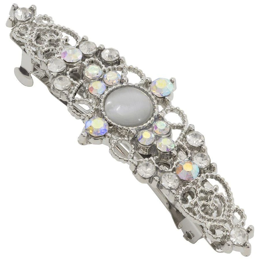 Scunci Fashion Barrette with Bead and Rhinestone Detail