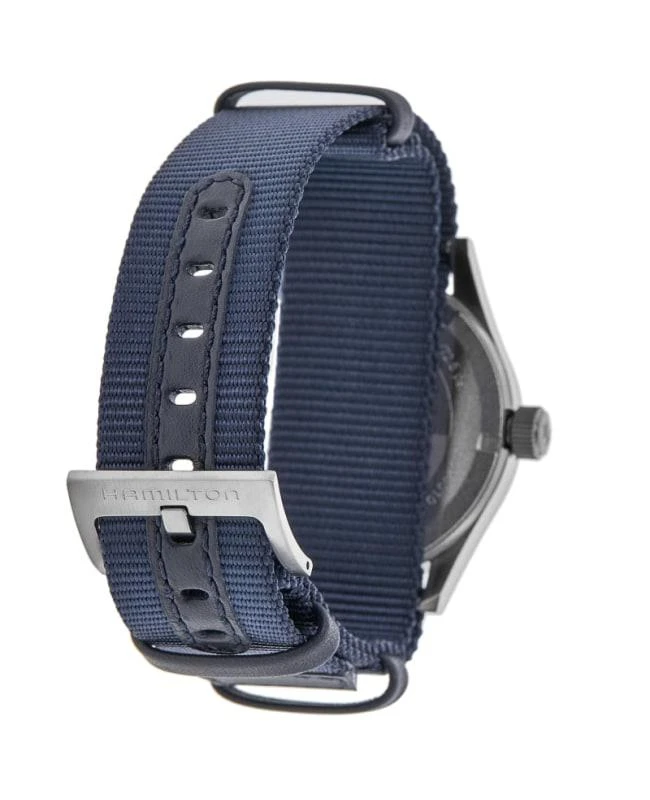 Hamilton Hamilton Khaki Field Quartz Blue Dial Fabric Strap Men's Watch H69401940 4
