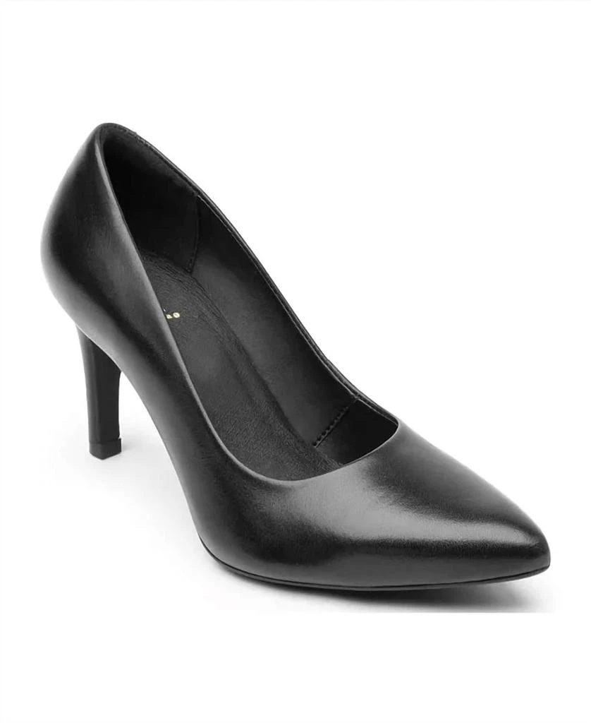 Flexi Women's Leather Dress Heels In Black 1
