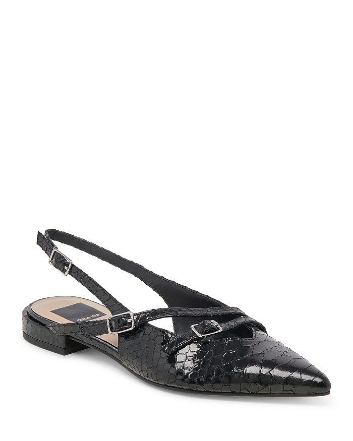 Dolce Vita Women's Pamla Croc Embossed Slingback Flats 1
