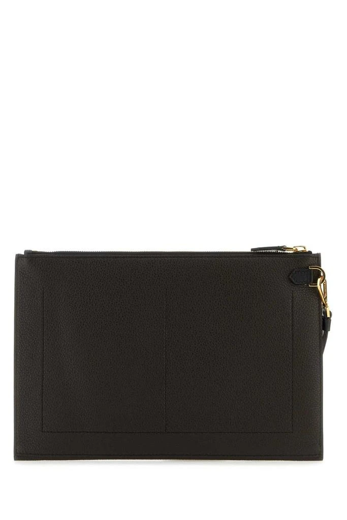 Tom Ford Tom Ford Logo Stamp Zipped Clutch Bag 2