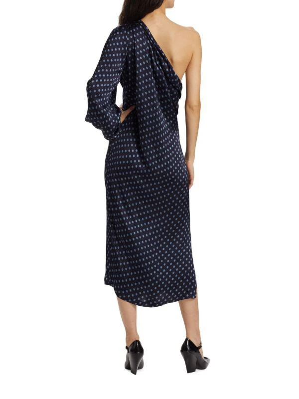 Rachel Comey Keeley Polka Dot One Shoulder Midi Dress 2