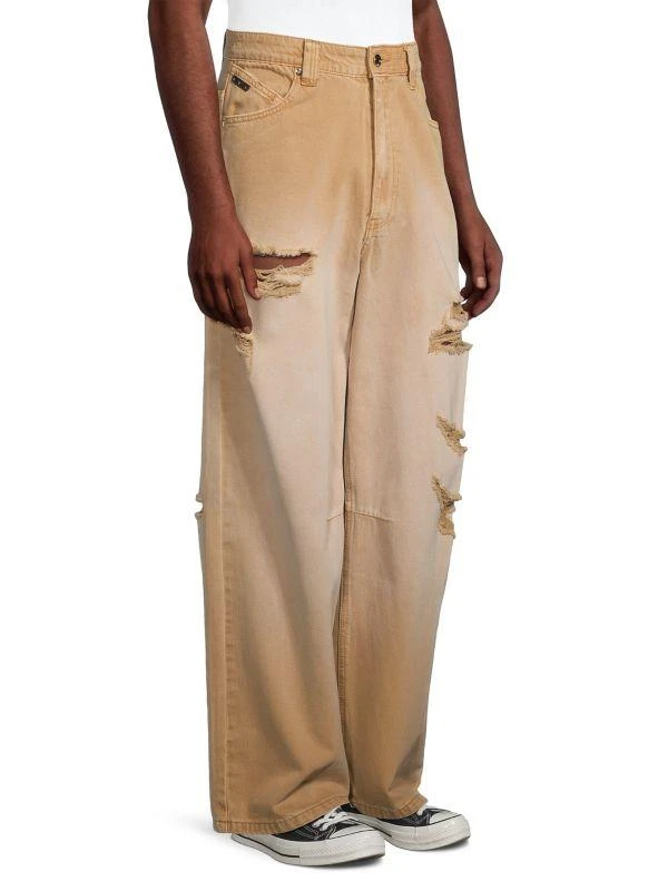 RTA Distressed Wide-Leg Jeans 3