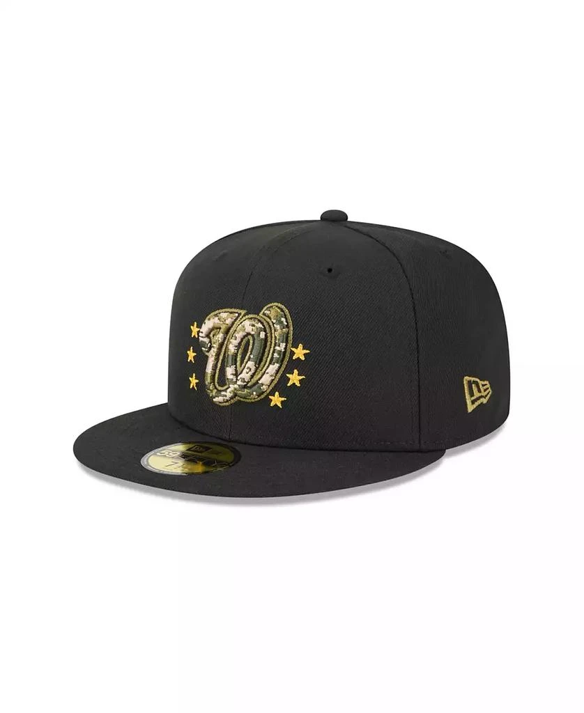 New Era Men's Black Washington Nationals 2024 Armed Forces Day On-Field 59FIFTY Fitted Hat 1