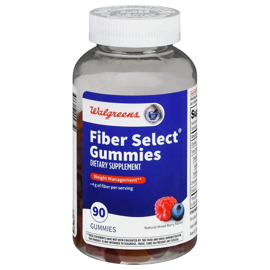 Walgreens Fiber Select Gummies Natural Mixed Berry 1