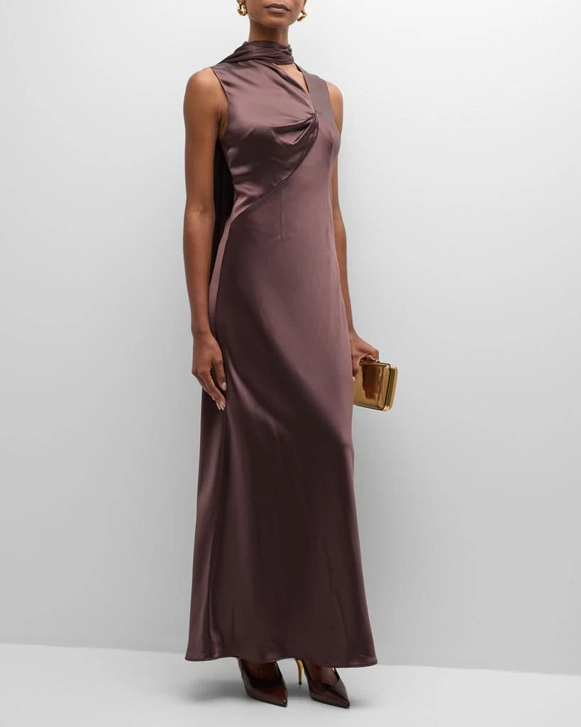 Acler Jeffries Draped Maxi Slip Dress 3