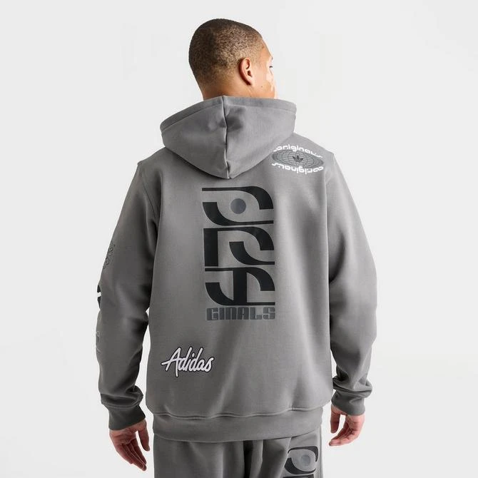 Adidas Men's adidas Originals Trefoil Essentials Moto Fleece Pullover Hoodie 3