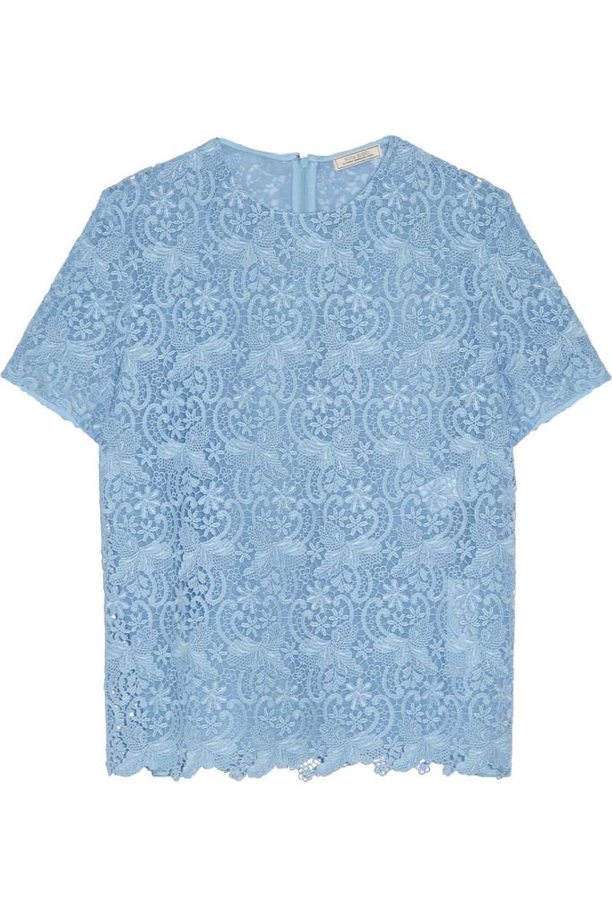 Nina Ricci Cotton-blend lace top