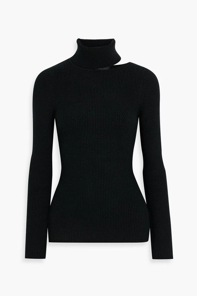 Arch4 Opal cutout ribbed cashmere turtleneck sweater 1