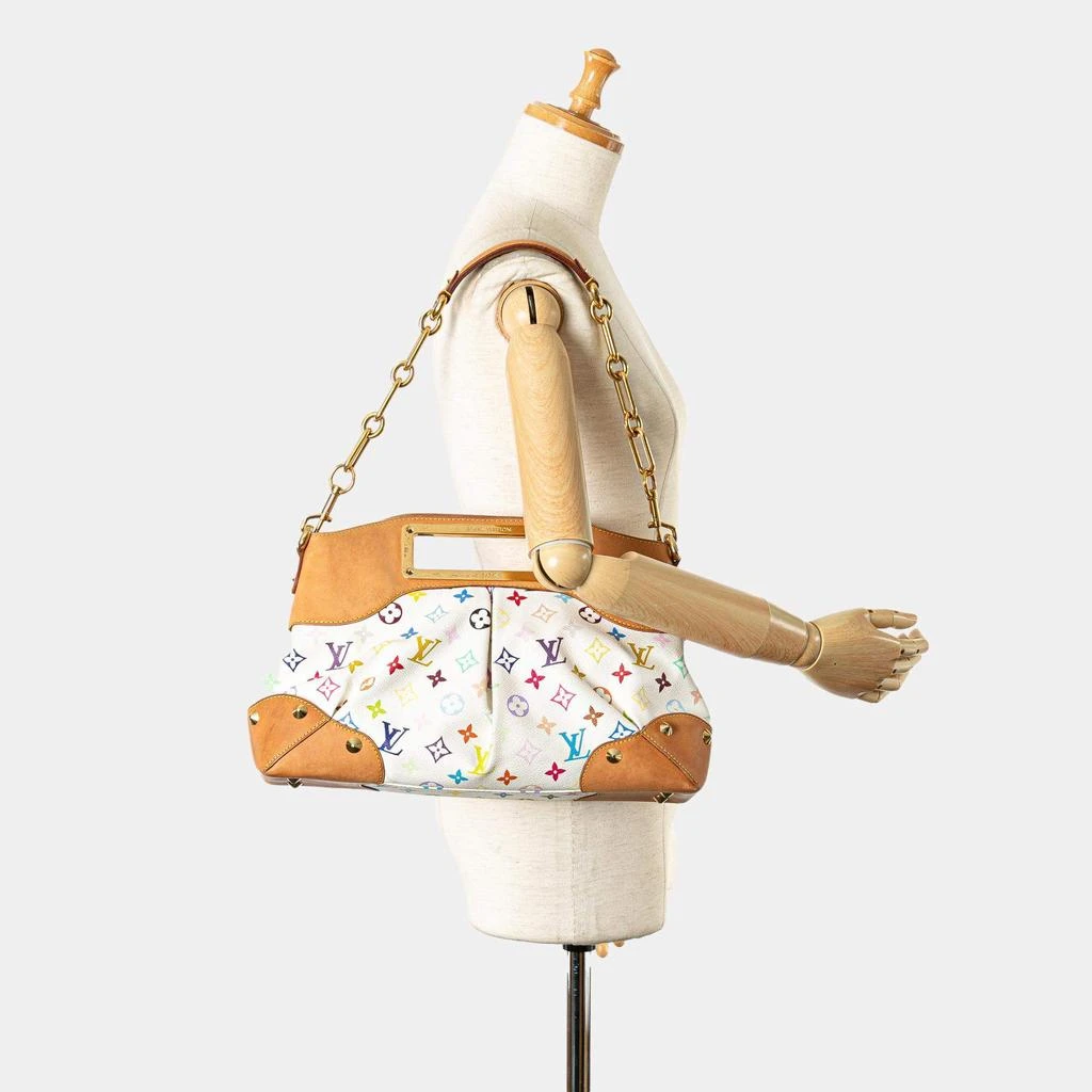 Louis Vuitton Louis Vuitton White Monogram Multicolore Canvas Judy MM Shoulder Bag 10