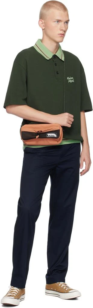Maison Kitsune Orange Flash Fox Crossbody Bag 4