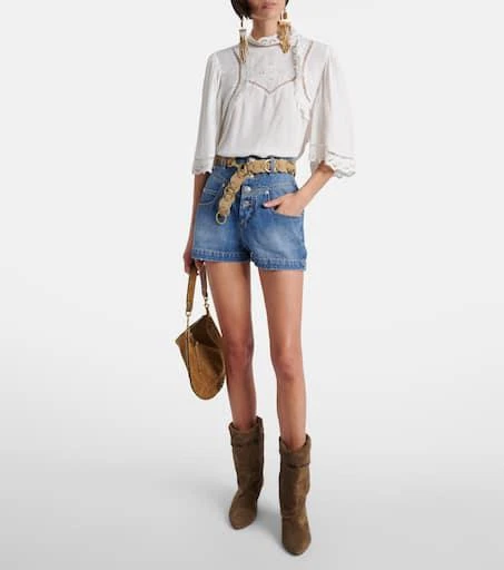 Isabel Marant Frany broderie anglaise crêpe top 2