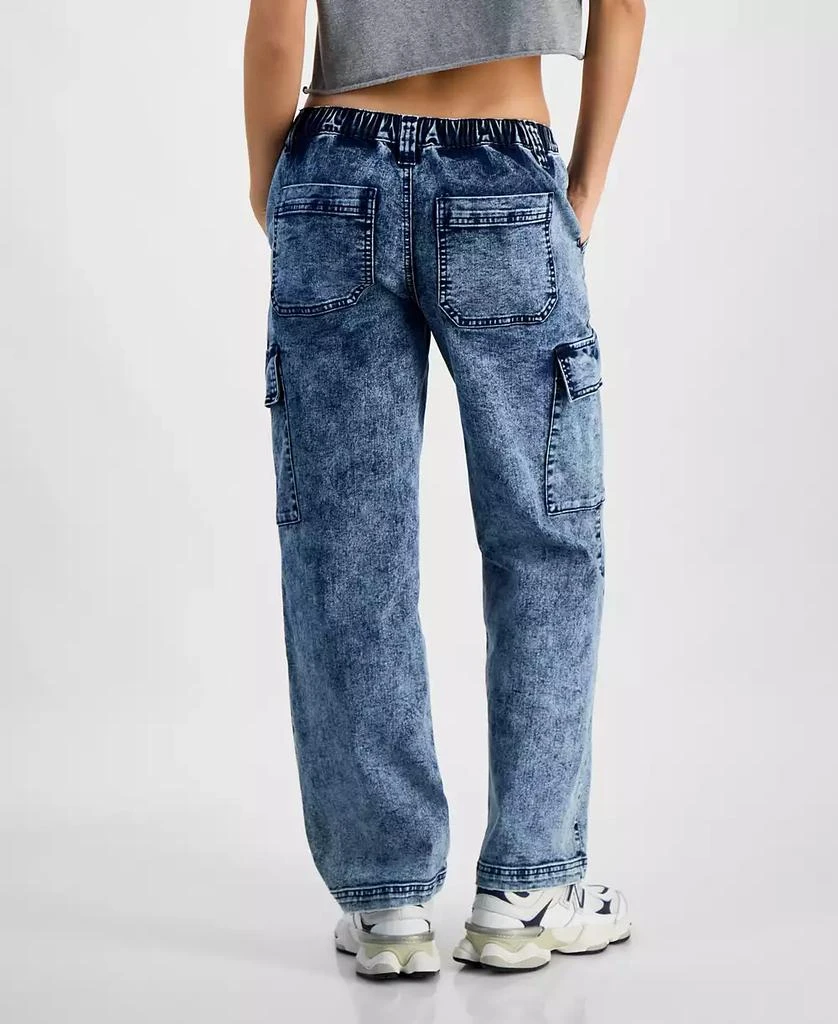 Madden Girl Juniors' Wide-Leg Cargo Skater Jeans 4