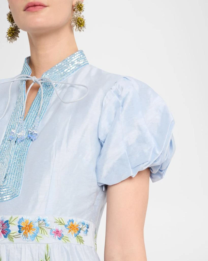 La Fuori Eva Azure Embellished Mini Dress 5