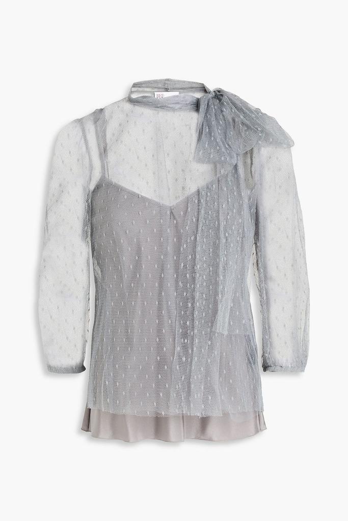 RED Valentino Pussy-bow point d'esprit blouse
