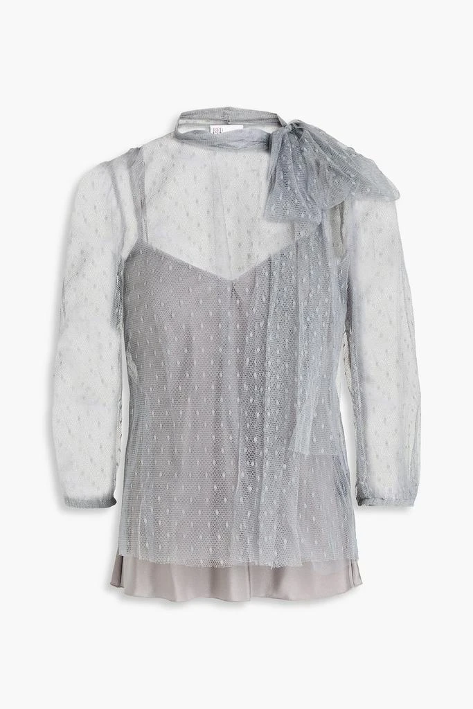 RED Valentino Pussy-bow point d'esprit blouse 1