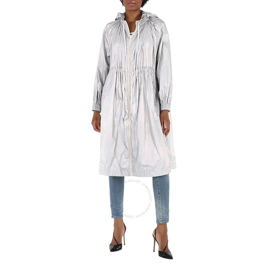 Moncler Moncler Ladies Silver Akubens Laminated Nylon Coat, Brand Size 0 (X-Small) 1