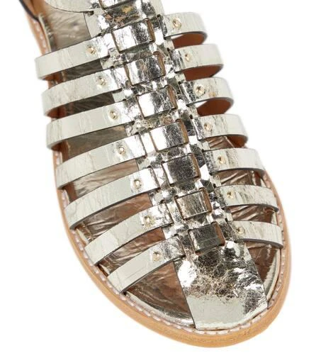 Tory Burch Metallic leather fisherman sandals 6