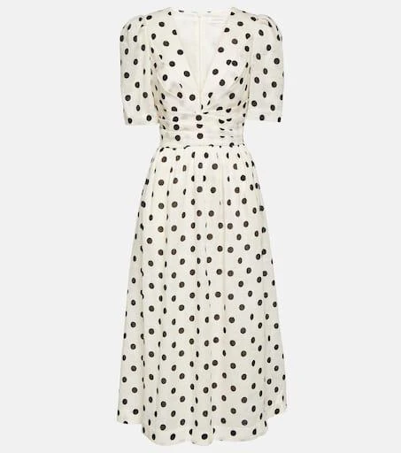 Zimmermann Crush polka-dot linen midi dress 1