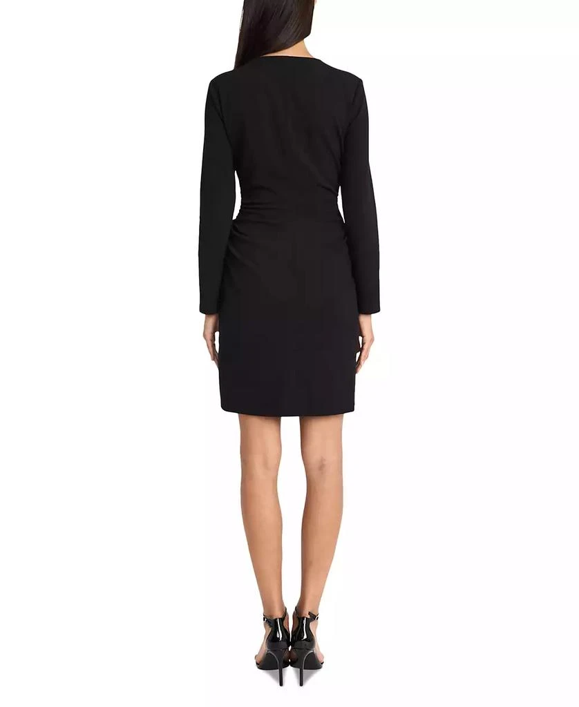 Donna Morgan Women's Long-Sleeve Zip-Front A-Line Dress 3