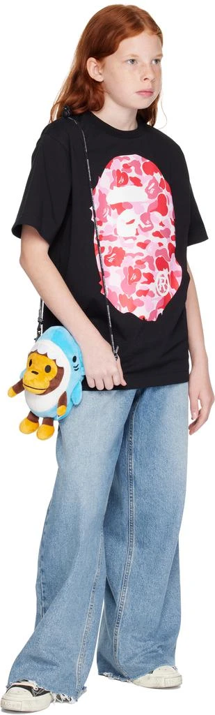Bape Kids Black ABC Camo Big Ape Head T-shirt 4