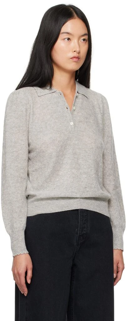 FRAME Gray Cashmere Polo 2