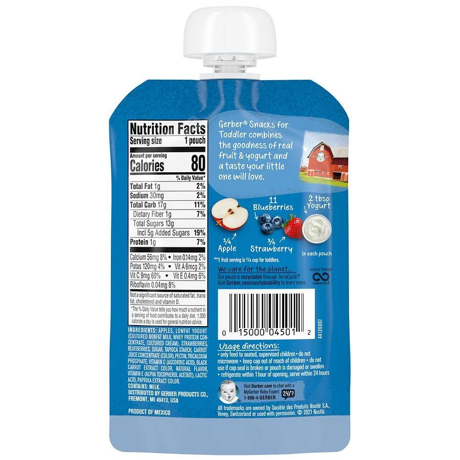 Gerber Fruit and Yogurt Very Berry 2