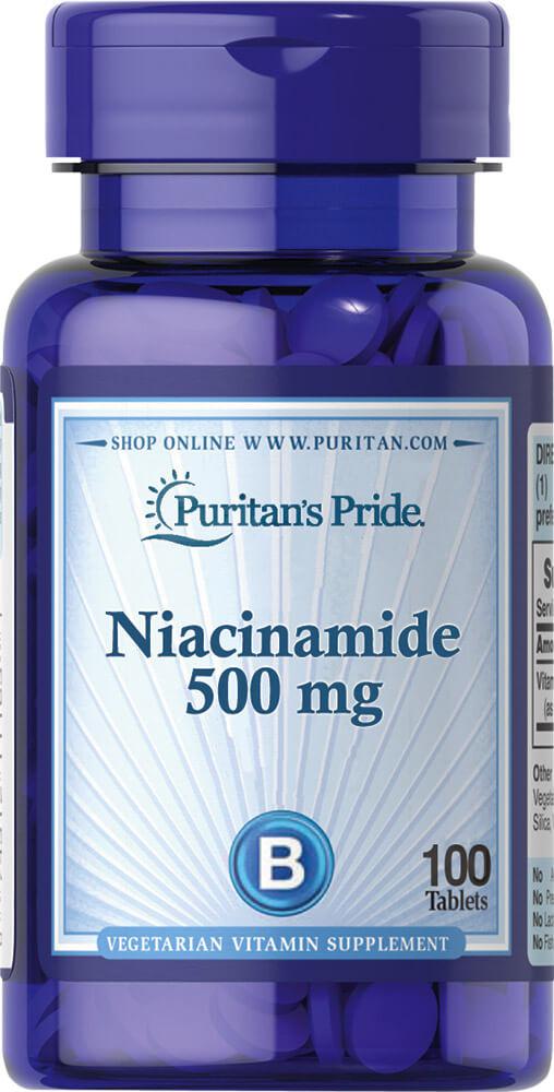 Puritan's Pride Niacinamide 500 mg 100 Tablets