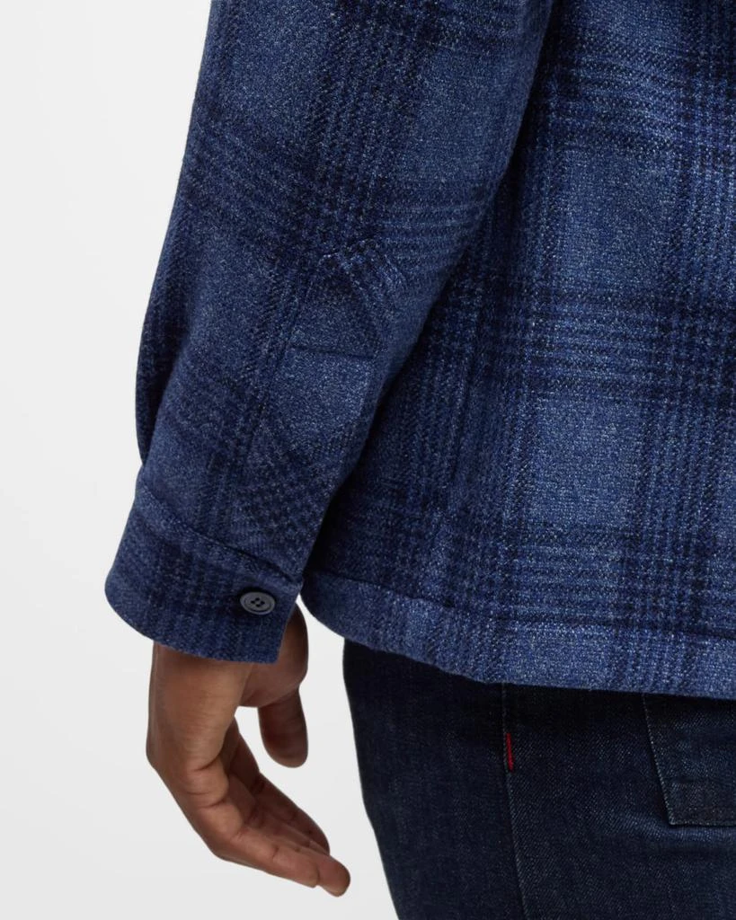 Stefano Ricci Men's Wool Plaid Overshirt 5