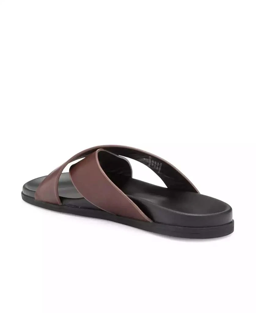 Blake McKay Men's Jake Dress Casual Cross-Strap Leather Slide Sandal 4