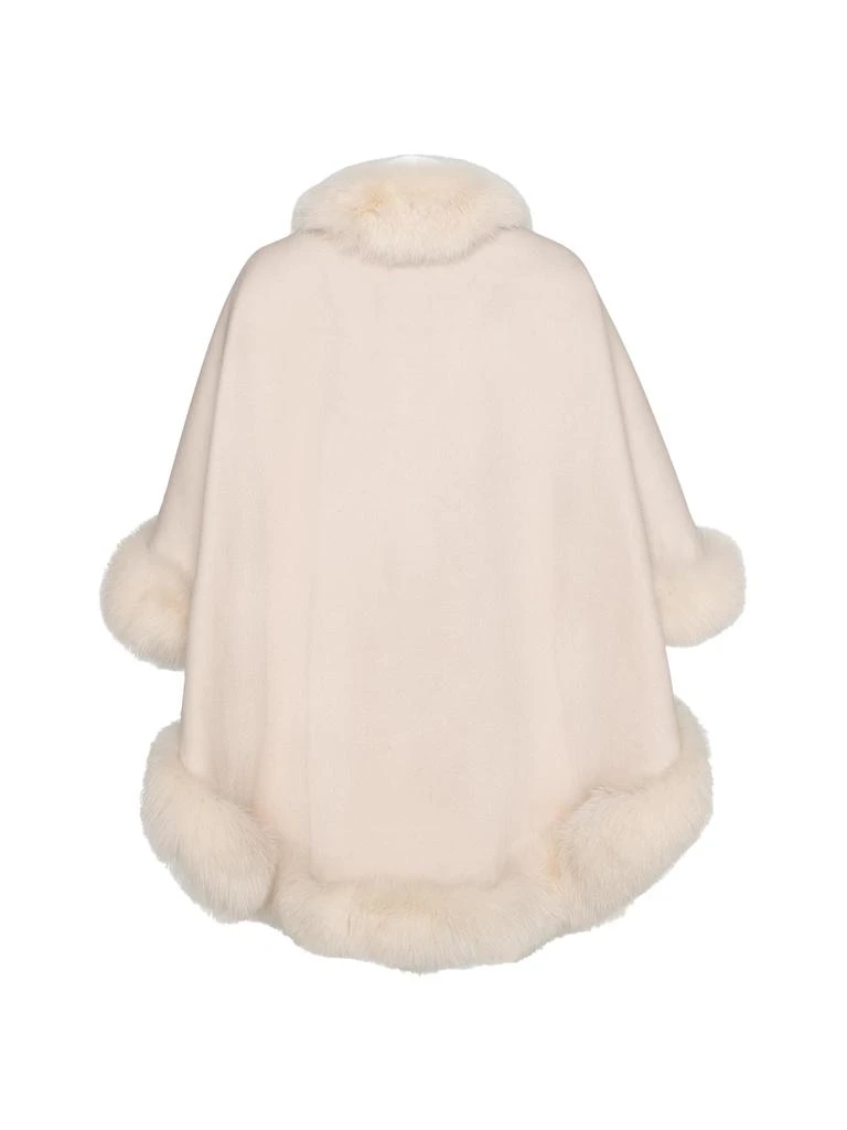 WOLFIE FURS Made For Generations™ Sherling Trim Cashmere 
Wool Blend Cape 2