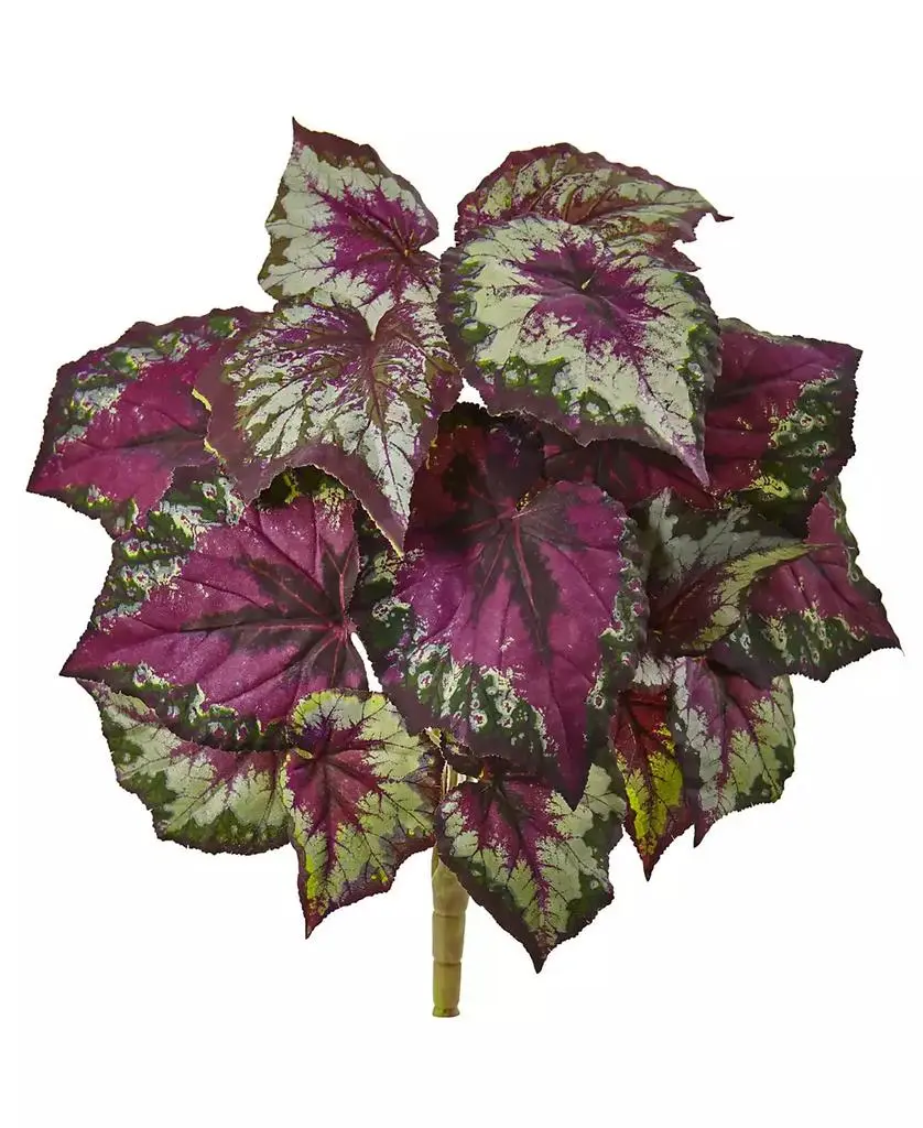 NEARLY NATURAL 6-Pc. Wax Begonia Artificial Bush Set