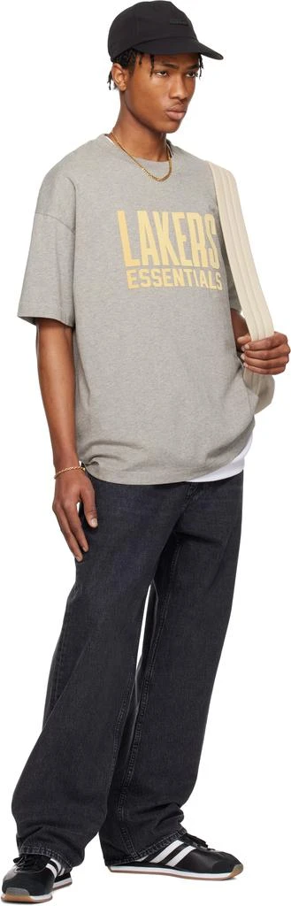 Essentials Gray NBA Lakers Short Sleeve T-shirt 5