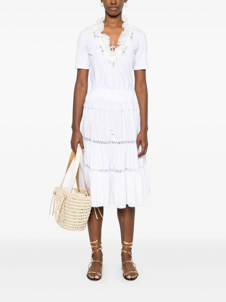 ERMANNO ERMANNO SCERVINO - Lace Detail Cotton T-shirt 3