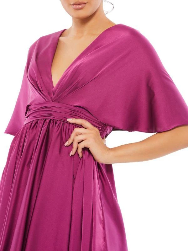 Mac Duggal Satin Cape Mini Dress 3