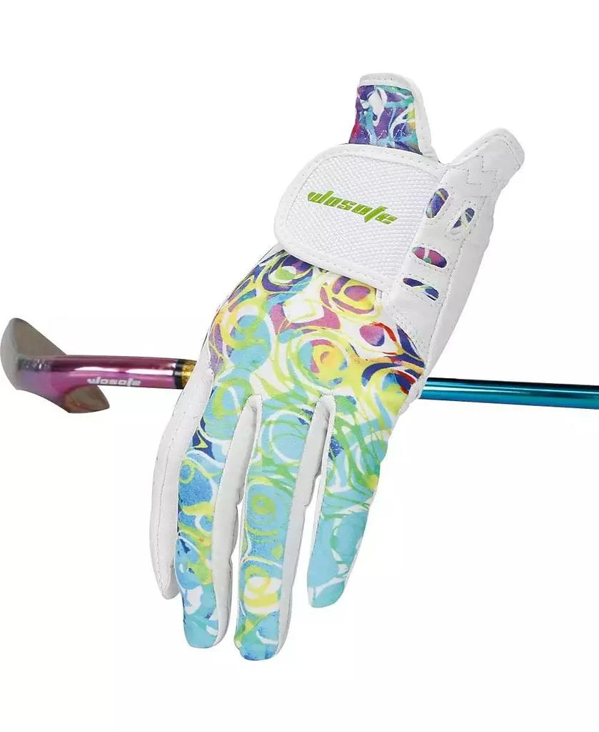 Wosofe Golf Gloves for Women Ladies Soft Leather Accessories Breathable for Non Slip Gloves 1 Pair 8