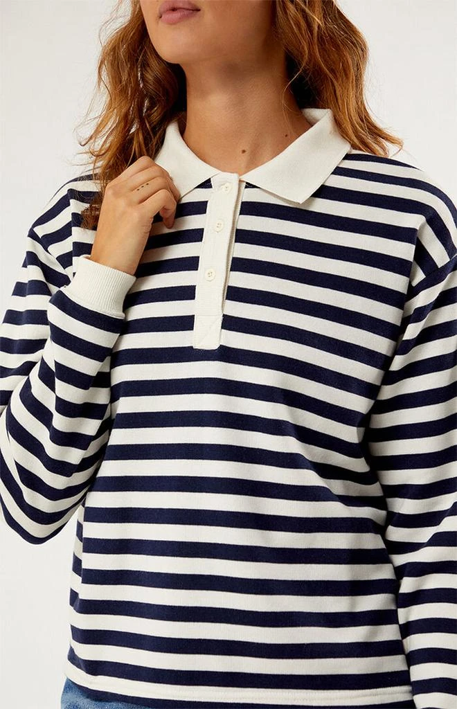 Daisy Street Knit Striped Rugby Shirt 2