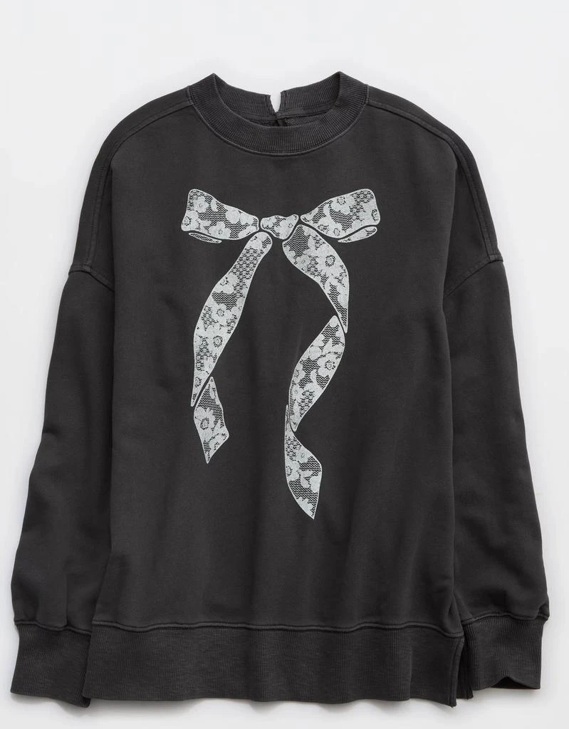 Aerie Aerie Big Chill Bow Graphic Crew Sweatshirt 4
