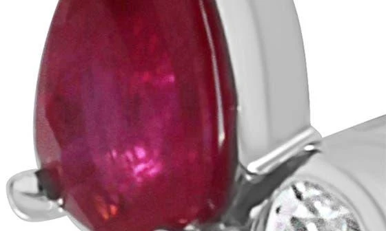 Bony Levy El Mar 18K White Gold Diamond & Ruby Stud Earrings 2