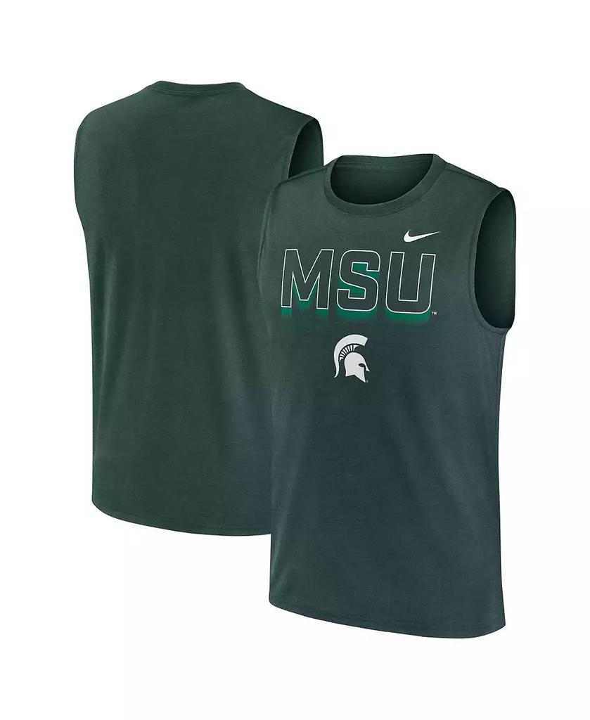 NIKE Men's Green Michigan State Spartans Primetime Tricode Legend Performance Tank Top