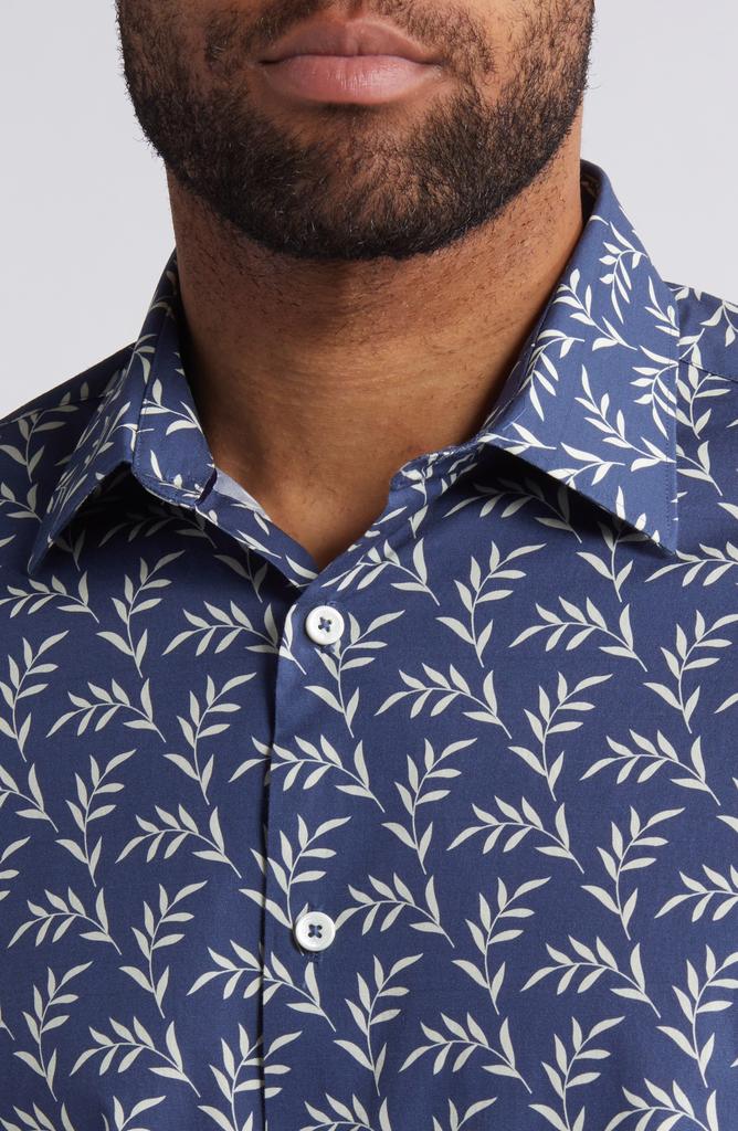 BUGATCHI Julian Print Stretch Cotton Button-Up Shirt